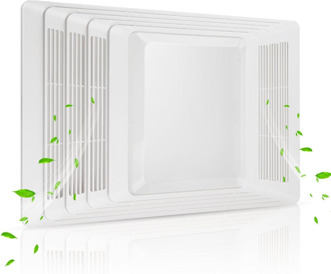 S97013662 Nutone Bathroom Fan Cover Grille and Lens Assembly Kit Compatible with Broan Nutone bathroom fan cover 655, 656, 657, 659, 695, HFL695, 696 Bathroom Vent Cover (white)