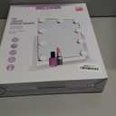 HIEEY Hollywood Vanity Mirror with Lights, Makeup 9 Dimmable Bulbs Three Color Lighting Modes, and 5X Magnification Mirror, Smart Touch Control, 360Rotation (White)