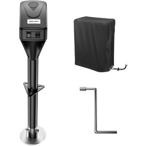 SEALIGHT 7500LB Electric Trailer Jack, Heavy Duty Electric Tongue Jack,12V DC and LED Light,9.84-33.85 Lift, Power Tongue Jack Waterproof for A-Frame, Utility and RV Trailer