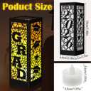 Rossesay 12 Pcs Graduation Table Centerpieces Boxes Class of 2026 Graduation Lanterns for Centerpieces with LED Candles Congrats Grad School College Photo Props for Party Table Decoration (Black)