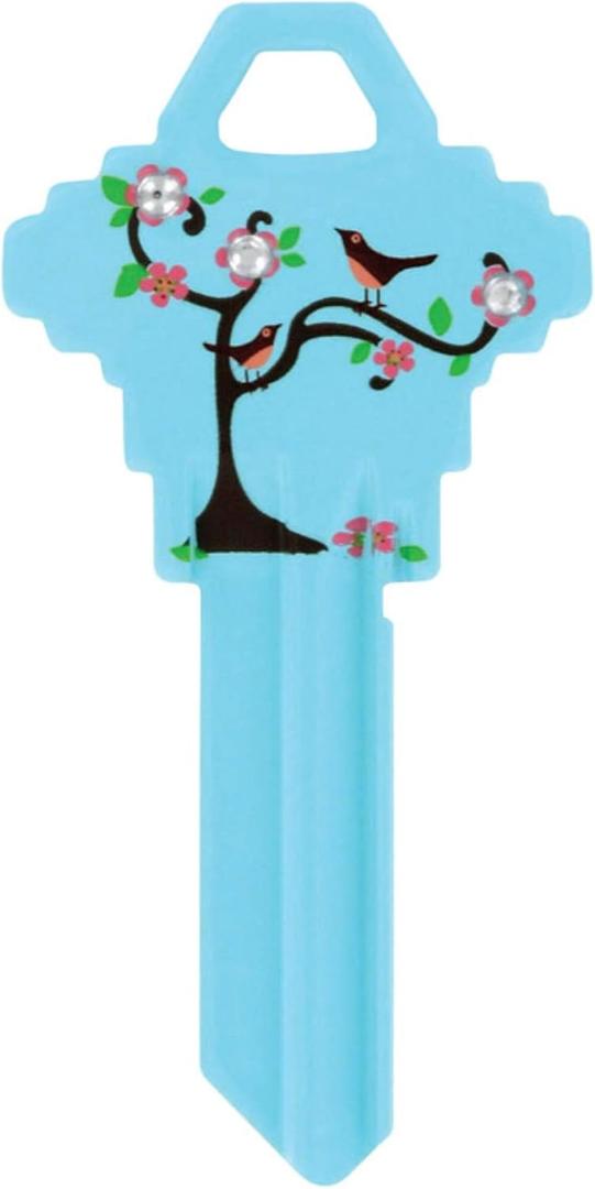 Hillman Diva Tree & Birds House/Office Universal Key Blank Single Sided