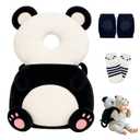 Baby Head Protector Backpack with a Pair of Non Slip Socks and Knee Pads, Baby Pillow Backpack for Falling, Crawling, Adjustable Toddler Head Protector for Infants 618 Months