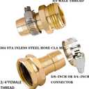 5 Set Garden Hose Repair Connector Kit with Clamps, Fit for 3/4" or 5/8" Garden Hose Fitting, Male and Female Hose Adapter, Water Hose Repair Kit