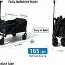 120L Small Collapsible Wagon Cart Foldable Garden Cart with All Terrain Wheels, Large Capacity Utility Wagon for Beach, Camping, Grocery, Shopping, Outdoor Sports