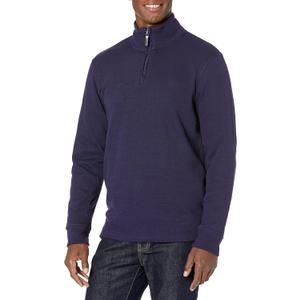 Amazon Essentials Men's Quarter-Zip French Rib Sweater, Casual Wear (X-Large, Navy)