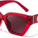 FEISEDY Women's Polarized Cat Eye Sunglasses - UV400 Protection, Trendy Design for Driving & Daily Wear B0299