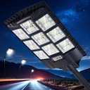 1500W Solar Street Lights Outdoor Waterproof, 200000LM IP66 Commercial Parking Lot Light Dusk to Dawn, 7000K Solar Security Motion Sensor Outdoor Flood Light for Garden Yard Home Path Garage