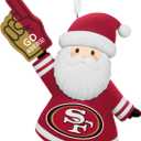 Hallmark NFL San Francisco 49ers Santa Fan Christmas Ornament, Gifts for Sports Fans 