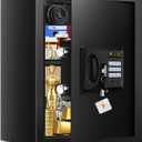 2.8 Cuft Large Fire Proof Safe for Home Documents, Digital Security Box with Key and Combination, Anti-Theft Fire Safety Box for Home Office, Document Safe for Money Firearm Medicine Valuables