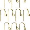 6pcs Christmas Stocking Holders Metal Hanger Hooks Decorative Mantel Hooks for Christmas Holiday Party Decoration - Gold