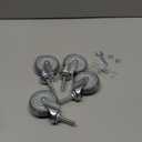 Finnhomy Caster Wheels 3 Inch Set of 4 Heavy Duty Threaded Stem Casters 5/16"-18x1-1/2 Swivel Rubber Industrial Castors Premium Wheels for Wire Shelving/Furniture/Carts Load Bearing 720 Lbs Gray