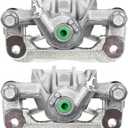 AutoShack Rear Brake Calipers Set of 2 Assembly with Bracket Replacement for 2010-2013 Kia Soul 1.6L 2.0L FWD Driver and Passenger Side BC30542PR