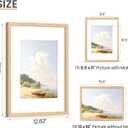 upsimples 12x16 Frame, Natural Solid Wood Picture Frames, Display 8.5x11 with Mat or 12 x 16 Without, Vertical & Horizontal Wall Hanging, 1 Pack, Natural