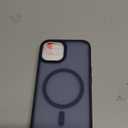 Miracase Magnetic for iPhone 14 Case 6.1 inch (Compatible with MagSafe)with 2X Screen Protectors Military-Grade Protection, Anti-Fingerprint Translucent Matte Phone Case Cover, Dark Blue