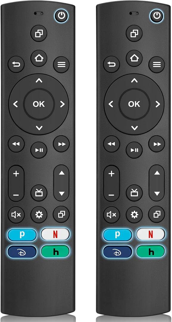 (Pack of 2) Universal Remote Control for Insignia/Toshiba/Samsung/TCL/Vizio/Pioneer/Roku Smart TVs Remote Replacement, Compatible with Voice Smart TV