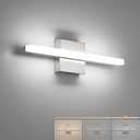 Combuh 16Inch LED Bathroom Vanity Light Bar Color Changing 3CCT Dimmable Shining Over Mirror Lighting Fixture Indoor Wall Sconces Modern 9W Chrome