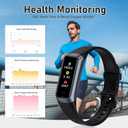 Zeacool Fitness Tracker with 24/7 Heart Rate, Blood Oxygen Blood Pressure Sleep Monitor, Activity Trackers 5 ATM Waterproof,Step Calorie Counter Pedometer Health Smart Watch for Women Men (Black)