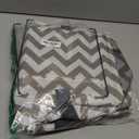 Extra Large Utility Tote Bag, Reusable Grocery Bags Foldable,Upgraded Metal Frame, With Sturdy Handles Reinforced Bottom Heavy Duty Oxford Fabric Moving Shopping Bags, Grey and White Ripples