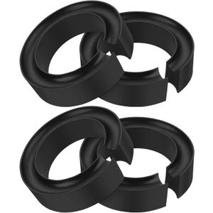 OwnMy 4PCS Rubber Coil Spring Spacers for Cars Heavy Duty Round Coil Spring Boosters, Universal Coil Spring Boosters Spacers Coil Spring Lift Spacers 5-5.5 Inch Rear Coil Spring Spacers for Trucks