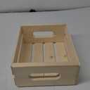 Large Wooden Box with Hand Holes, 15 x 12 x 7 Inches Unfinished Pine Wood Box for DIY Craft Arts Hobbies and Home Storage
