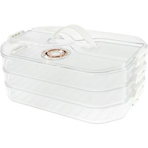Deli Meat Container for Fridge, 2 Layer/3 Layer Transparent Bacon Storage Container with Date Recording Function, Removable Food Storage Box with Lid&Handle for Organizing and Storage (3-Layer)
