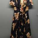 Nemidor Plus Size Dresses for Curvy Women Casual Summer V Neck Short Sleeve Midi Cocktail Vintage Dress with Pocket, Size Medium