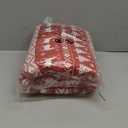 CAROMIO Christmas Quilt Set King Size - Boho Reversible Bedspread Coverlet Set with Christmas Tree Reindeer Snowflakes Printed Pattern, Soft Lightweight Bohemian Quilt Bedding Cover Set King (King (104"x96"), White&red)