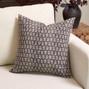 Amor Virisso Floral Pillow Covers 24x24 Couch Pillows for Living Room Decorative Throw Pillow Covers Accent Farmhouse Neutral Pillow Covers 1PC, Dark Brown