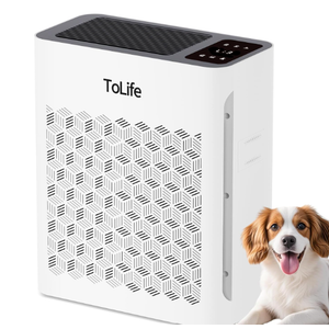 Tolife Air Purifier Large Room, HEPA Air Purifiers for Home Pets Hair with Washable Filter, Air Cleaner for Bedroom up to 1095 Ft² Dust Smoke Odor, Sleep Mode, Timer, White