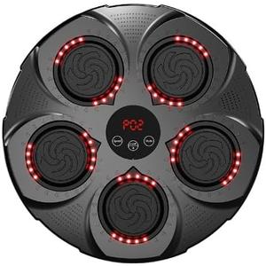 Musical Boxing Machine, Rechargeable Bluetooth Boxing Equipment Punching Bag, Intelligent Boxing Target, for Men Women Boxing Training, Vent Emotions, with Boxing Glove (red light)