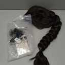 Linfairy Long Curly Wig Halloween Costume Party Cosplay Movie Wig for Women (Brown Black)