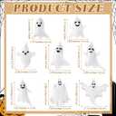 24 Pcs Ghost Hanging Ornaments Felt Christmas Tree Ornaments Decoration White Ghost Decoration for Small Christmas Tree Party Decor Home Favors Supplies