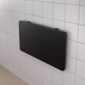 MM MELISEN Black Floating Desk 32x24 Inch (81x61cm), Wall Mounted Fold Down Table for Small Spaces, Folding Laundry Table