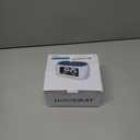 HOUSBAY Glow Small Alarm Clock Radio for Bedrooms with 7 Color Night Light, Dual Alarm, Dimmer, USB Charger, Battery Backup, Nap Timer, FM Radio with Auto-Off Timer for BedsideWhite