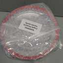 Tanlade 100 Pcs Clear Red Plastic Plates Bulk 7.5 Inch Disposable Heavy Duty Dinner Plates with Rim Round Salad Dessert Appetizer Dinnerware for Wedding Birthday Party Supplies
