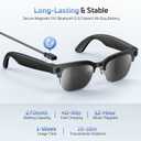 AI Smart Glasses with Camera and Bluetooth,8MP 4K HD Camera Glasses,Supports AI Voice Control/Photo/Video/Audio Recording,Smart Glasses with 133 Translations,IP67 Waterproof for Business & Outdoor