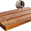 20 Inchs Teak Folding Shower Seat Wall Mounted, Folding Shower Seat with 400 Lb. Weight Capacity (Metal Brushed Cover)