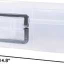 novelinks Transparent 4" x 6" Photo Organizers and Photo Storage Box with Handle, 16 Inner Photo Cases, Portable Picture Organizers & Photo Storage Containers (Clear-Silver Handle)