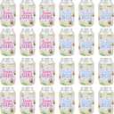 Serencatcher What Will Baby Bee Gender Reveal Party Decoration, 24pcs Bee Gender Reveal Can Cooler Team Boy Team Girl Can Sleeve for What It Will Bee Gender Reveal Baby Shower Party Supplies