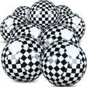 12 Pack Black and White Checkered Flag Themed Beach Ball for Kids 7.87" Bulk for Summer Pool and Beach Game Gifts Race Car Birthday Party Supplies and End of The Year Class Decorations Favor