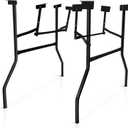 29" Heavy Duty Folding Table Legs Set of 2 - Commercial Banquet Foldable Legs for Kitchen DIY, Pedestal Folding Table Legs for Desk Repair & Home Furniture (Black Steel) (23.43 x 31.3 x 29.02 inch)