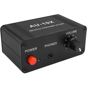 AU-10X NE5532 Audio Signal Preamplifier Headphone AMP Board Gain 20Db 3.5MM Volume Control Tone DC 12V
