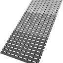 MBOSS Bath Tub Shower Mat Non Slip Bathtub Mats for Bathroom Shower Floor Mat Bath Mats for Shower Tub Anti Slip Shower Mat with Drain Hole and Large Suction Cups (Gradient Grey, 37.5 X 15.7 Inch)