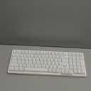 HUO JI E-Yooso Creamy Mechanical Keyboard Wired, Hot Swappable, Pre-lubed Linear Switches, Gasket Structure with Sound Dampening Foam, RGB Backlit, 99 Keys Custom Gaming Keyboard for PC/Mac,White