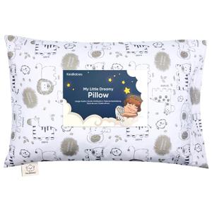 Toddler Pillow with Pillowcase - 13x18 My Little Dreamy Kids Travel Bed Pillows for Sleeping, Organic Cotton Small Pillowcase, Soft & Breathable, Machine Washable, Toddlers 2-5 Years Old (KeaSafari)