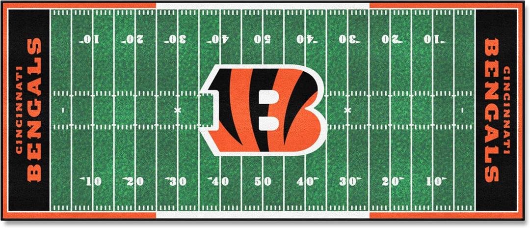 Fanmats Cincinnati Bengals Team Runner, Team Color