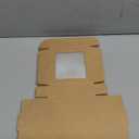 Zonon 30 Kraft Paper Boxes with Window 4.13 x 4.13 x 1.18 Inch Candy Packaging, Small Gift Boxes, Soap holder, Mini Treat Packaging for Bakery Chocolate Jewelry Display(Brown)