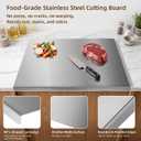 20" x 16" Countertop Cutting Board, Stainless Steel Chopping Board with Lip, 19.7"L x 15.8"W