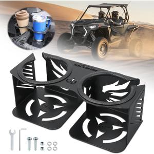 Cup Holder for Grab Bar, Passenger Grab Handle Drink Holder, UTV Cupholder Compatible with Polaris RZR XP 1000/XP Turbo/800/900 2008-2023, Fits Large Bottles & Mugs in 18-40 oz, Black