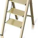3 Step Ladder, Folding Ladder Stool, Wider Upgraded Non-Slip Treads, Portable Lightweight Ladder for Home and Kitchen, Holds up to 330 Lbs.